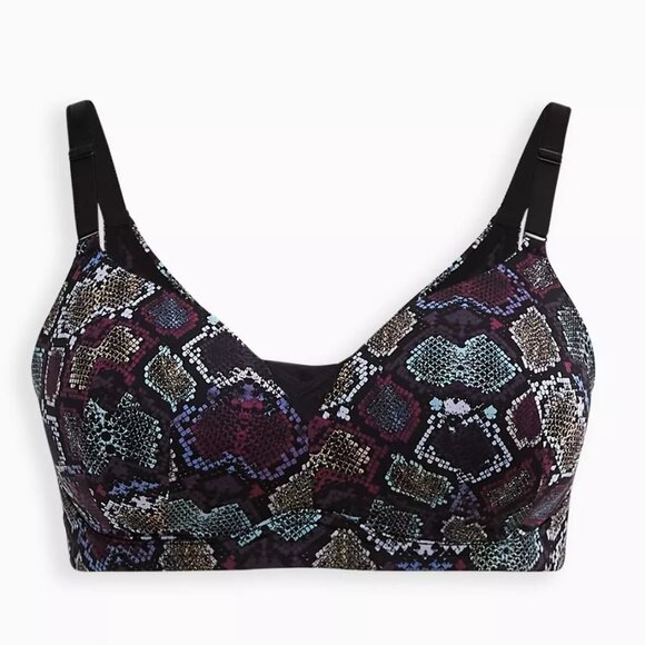 Plus Size 42B Black Snakeprint TORRID Dream Wire-Free Push-Up Bra Womens - Picture 3 of 3